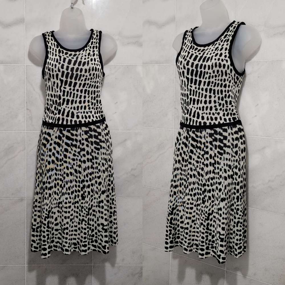 Trina Turk Animal Print Knit Dress small